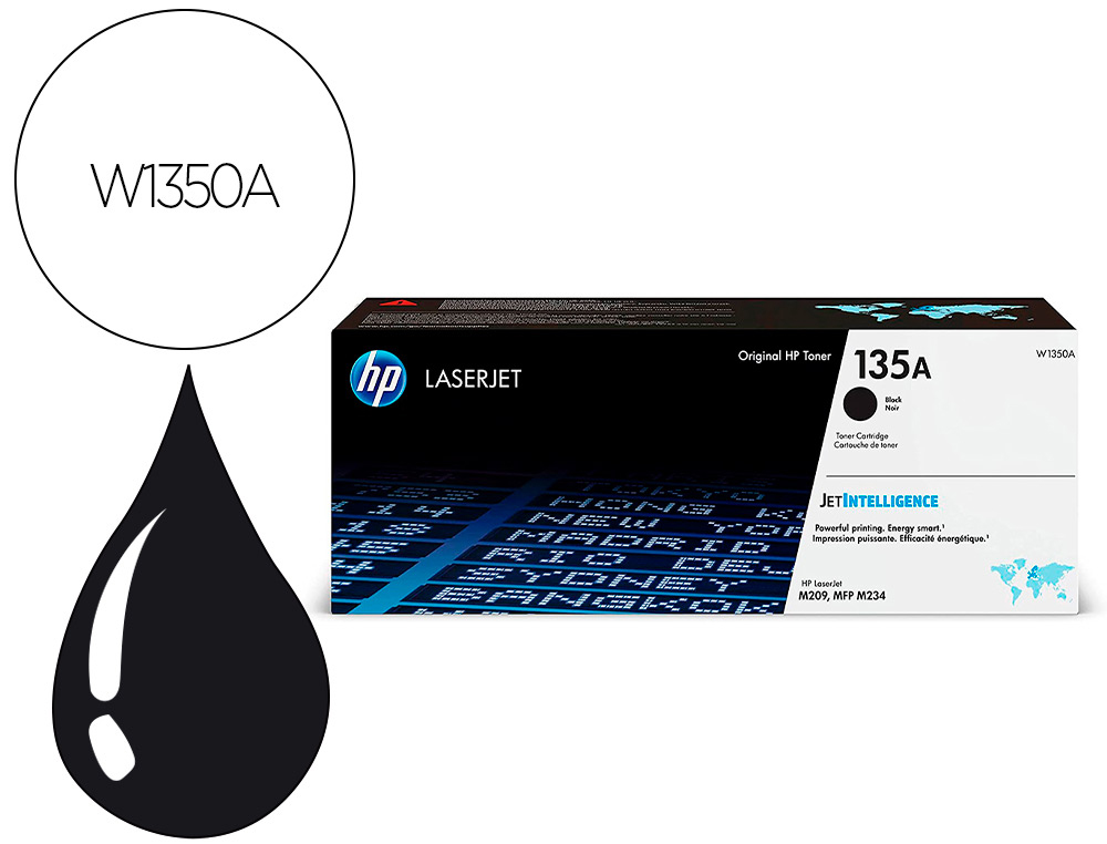 HP - TONER ORIGINAL LASERJET 135A NEGRO 1.100pag (Ref.W1350A)
