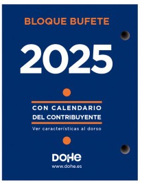 DOHE - BLOC BUFETE 2025 - 80X110mm - Día Página - 80gr - CASTELLANO (Ref.1336805)