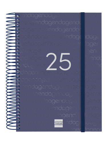 FINOCAM - AGENDA ANUAL 2025 - Espiral - Día Página - E10 155x212mm - AZUL (Ref.741101025)