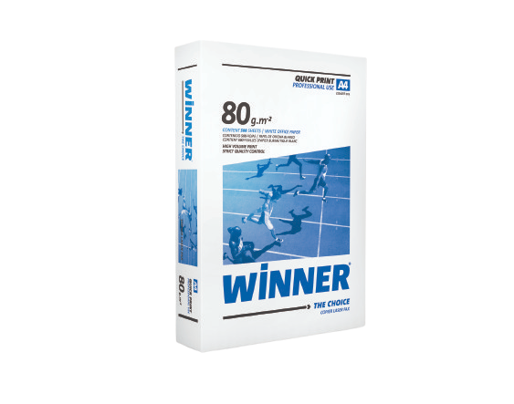 PAPEL WINNER - A4 - 80g - Blancura CIE 136 - Paquete 500h (Ref.40100524)