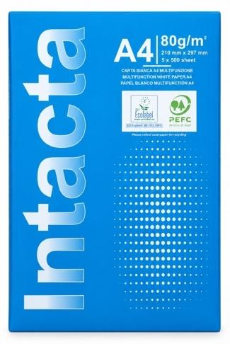 INTACTA - PAPEL A4 - 80g - Blancura CIE 158 - Paquete 500h (Ref.73219)