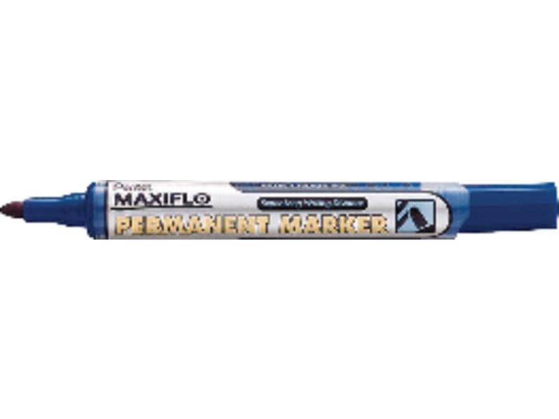 PENTEL - Marcador permanente Maxiflo Trazo 4.5 mm Punta conica Tinta base alcohol Azul (Ref.NLF50-C)