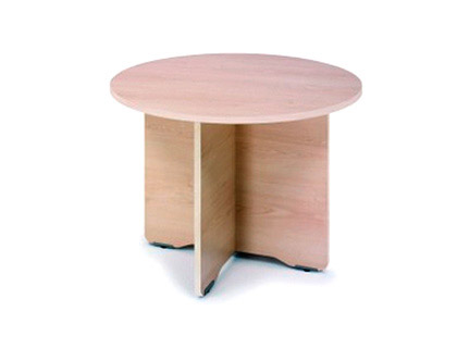 ROCADA - Mesa de reunión circular Serie Meeting Melamina Diametro 100cm Haya-Haya (Ref.3005AA01)