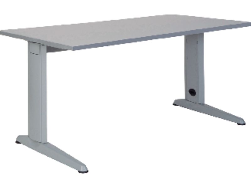 ROCADA - Mesa rectangular Serie Metal Estructura en forma de L 180x80cm Haya (Ref.2003AC01)