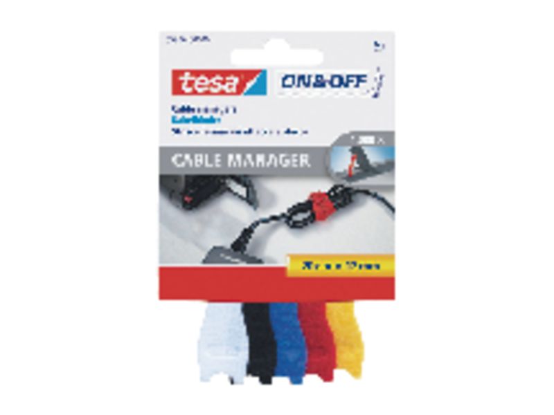 TESA - Organizador cables Manager ON &amp; OFF 20cmx12mm (Ref.55236-00000-01)