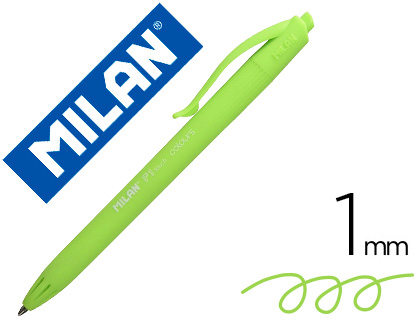 MILAN - Bolígrafo Retráctil P1 TOUCH COLOURS VERDE CLARO (Ref.176552212)