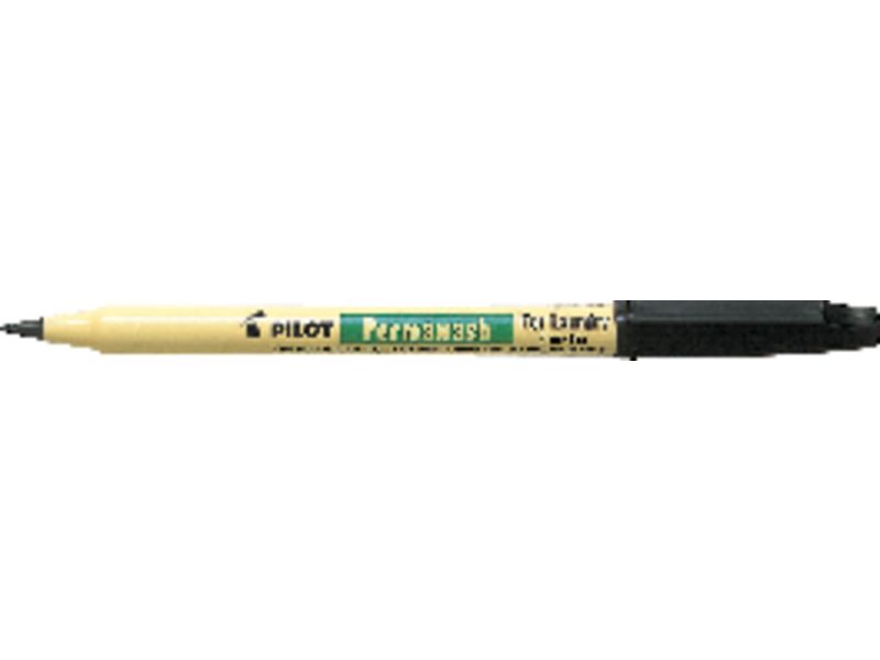 PILOT - Marcador textil Permawash para ropa Punta de fibra de poliéster Negro (Ref.SW-LMF-B / NLMF)