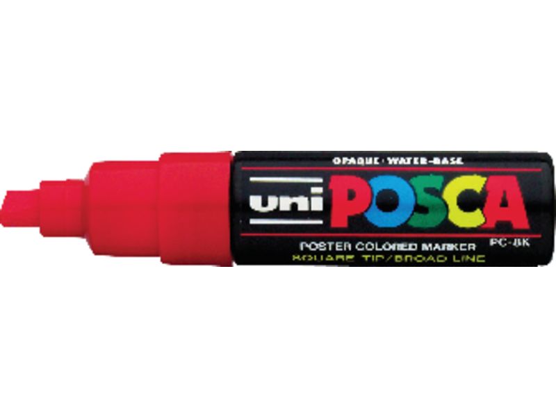 UNI-BALL - Marcador PC-8K Uni Posca punta biselada Tinta pigmentada a base de agua Gris (Ref.148924000)