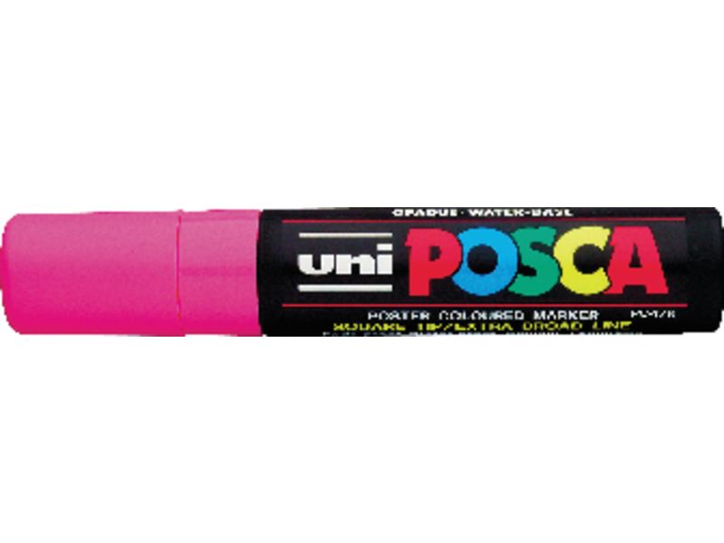UNI-BALL - Marcador PC-8K Uni Posca punta biselada Tinta pigmentada a base de agua Rosa (Ref.148882000)