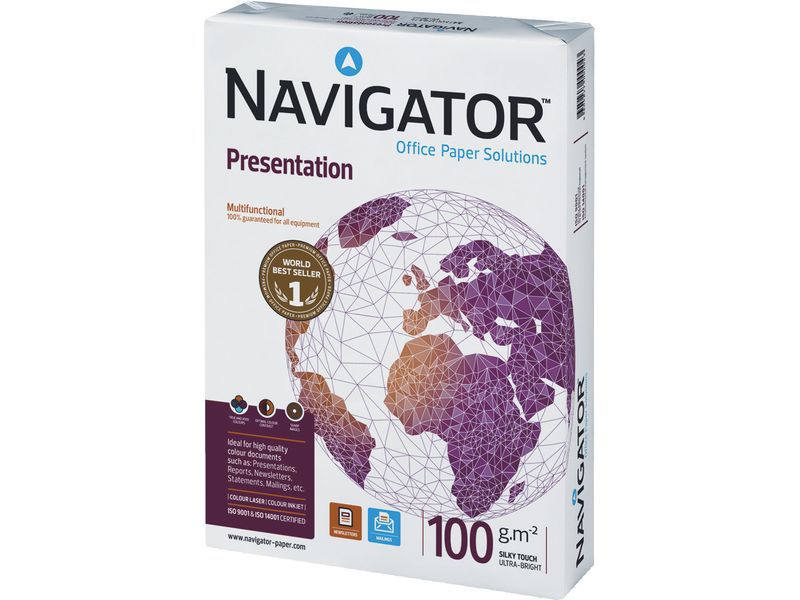 NAVIGATOR - Presentation. Papel multifuncion 500h 100 g. A4 (Ref.0569PN)