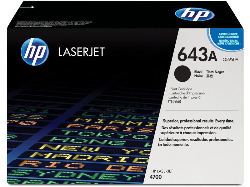 HP ( HEWLETT PACKARD ) - Toner Laser ORIGINALES 643A Negro (Ref.Q5950A)