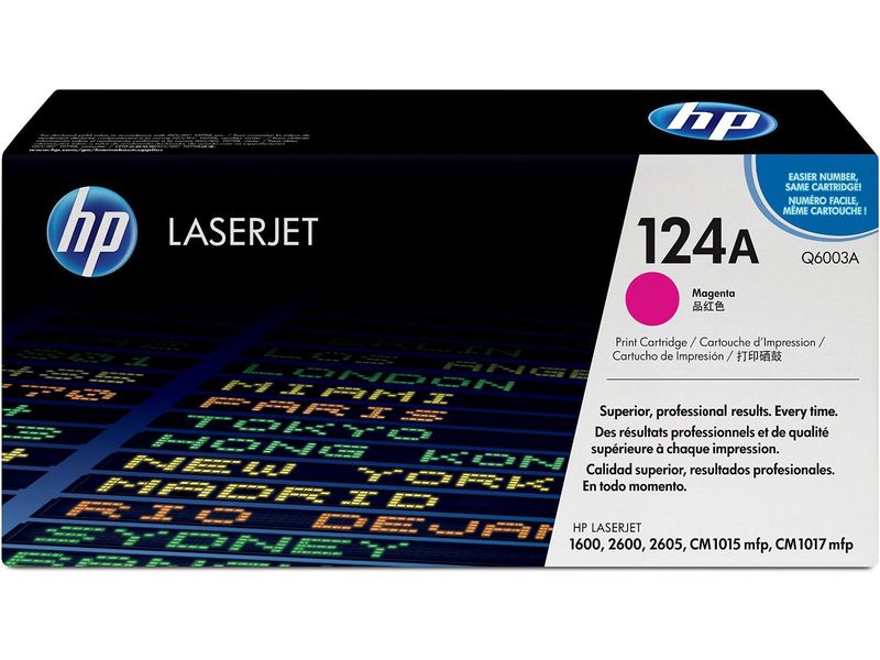 HP ( HEWLETT PACKARD ) - Toner Laser ORIGINALES 124A Magenta (Ref.Q6003A)