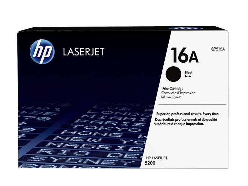 HP ( HEWLETT PACKARD ) - Toner Laser ORIGINALES 16A Negro 12.000pg (Ref.Q7516A)