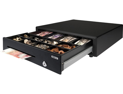 SAFESCAN - Cajon portamonedas 4141 410x415x115mm Ranura para billetes Llave electronica SD-4141 (Ref.132-0425)