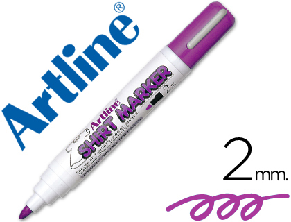 ARTLINE - ROTULADOR CAMISETA OLETA PUNTA REDONDA 2 MM PARA USO EN CAMISETAS (Ref.EKT-2 VI)