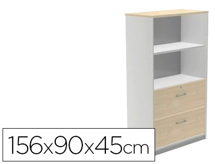 ROCADA - Armario Carpetero Serie Store Con cerradura A4 156x90x45cm Gris-Gris (Ref.1056AB02)