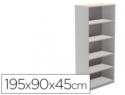 ROCADA - Armario Serie Store Fabricado en Melamina 195X90X45cm Gris (Ref.1101AB02)
