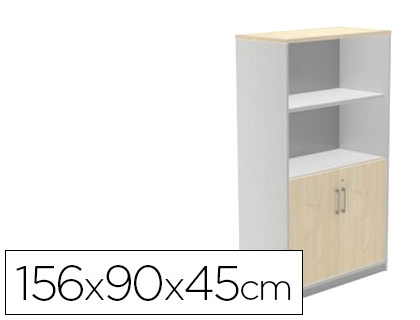 ROCADA - Armario de puertas bajas Serie Store Con cerradura 156x90x45cm Gris (Ref.1057AB02)