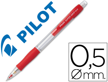 PILOT - PORTAMINAS SUPER GRIP ROJO 0,5 MM SUJECION DE CAUCHO (Ref.H-185-SL-R / N185R)