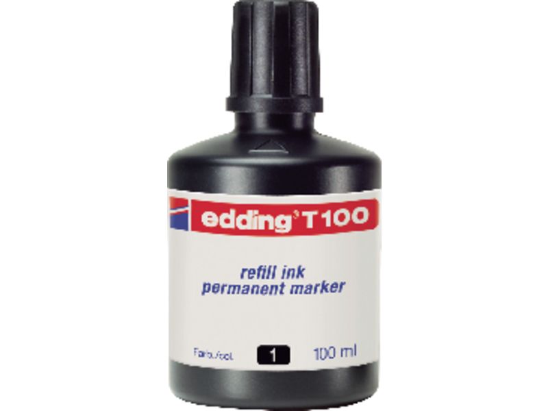 EDDING - Bote Tinta T100 100 ml negro (Ref.T100-01)