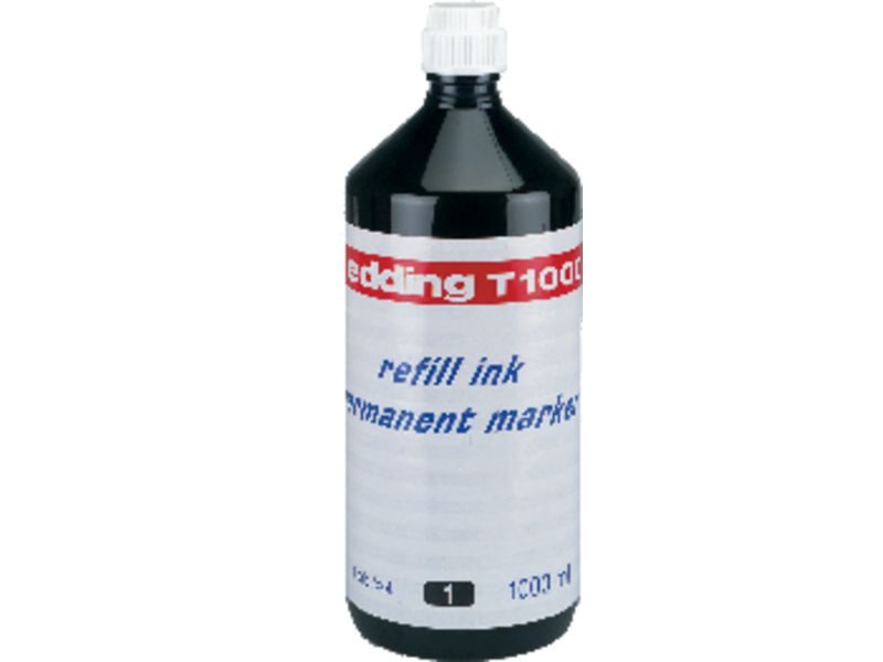EDDING - Frasco de Tinta T-1000 negro 1000 ml (Ref.T1000-01)
