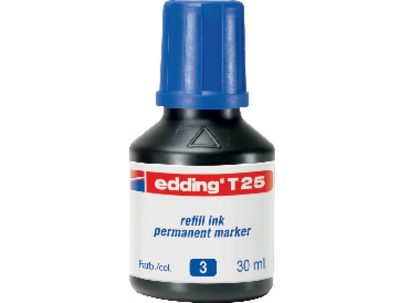 EDDING - Frasco de Tinta 30 ml azul T25-03 (Ref.T-25-03)