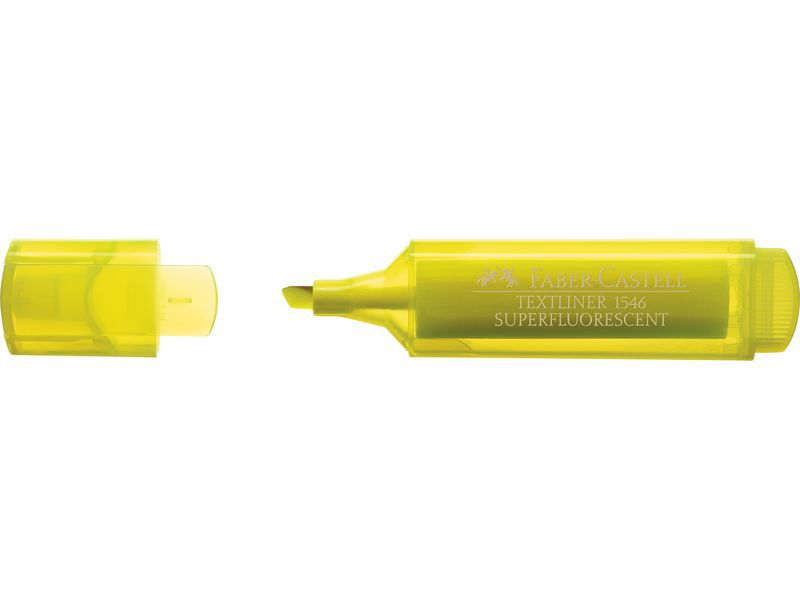 FABER CASTELL - Marcador fluorescente cuerpo traslucido amarillo (Ref.154607)