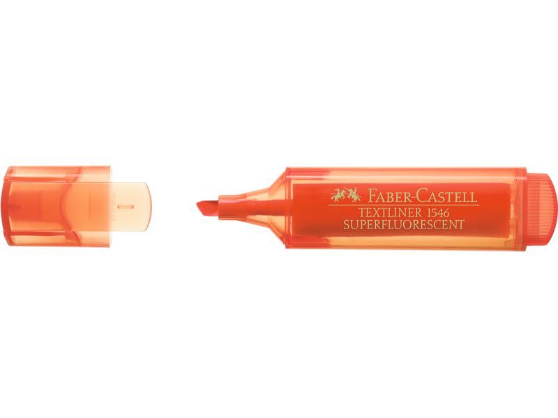 FABER CASTELL - Marcador fluorescente cuerpo traslucido naranja (Ref.154615)