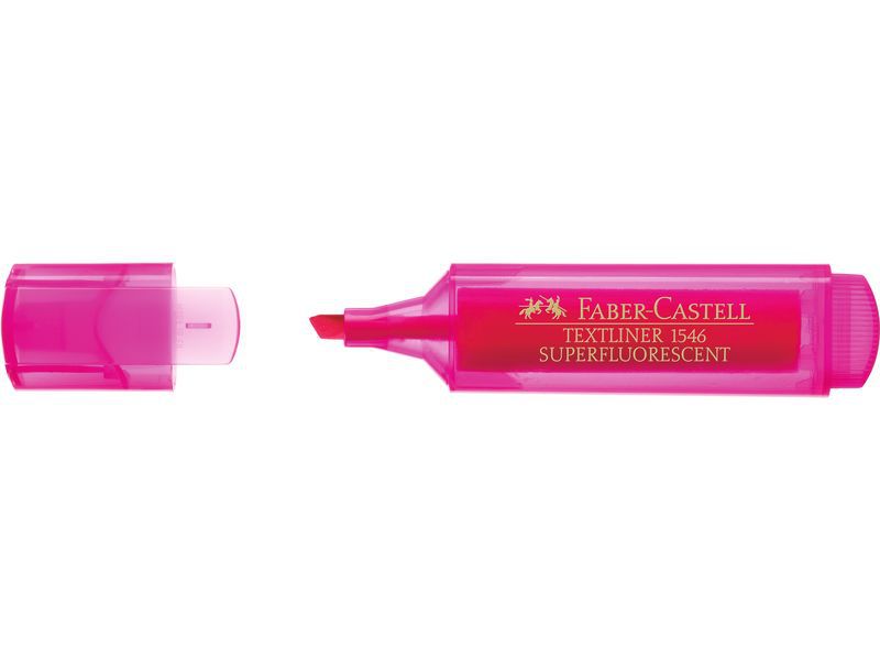 FABER CASTELL - Marcador fluorescente cuerpo traslucido rosa (Ref.154628)