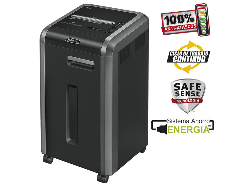 FELLOWES - Destructora 225Ci 60L partículas 4x38 mm Capacidad 19h. 450x450x810 mm (Ref.4622001)