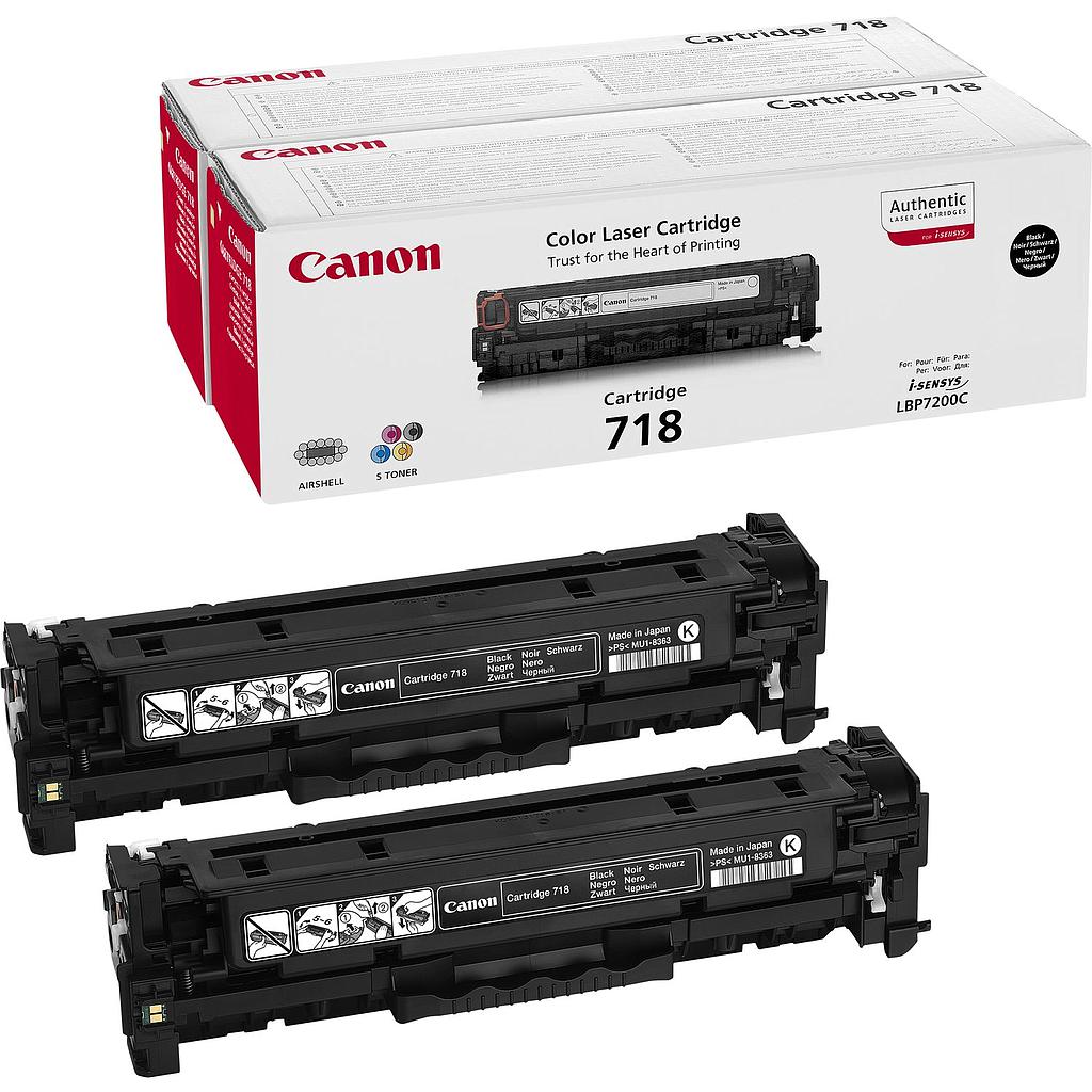 CANON - Toner Laser ORIGINALES 718 NEGRO 6,8K AA (Ref.2662B005)