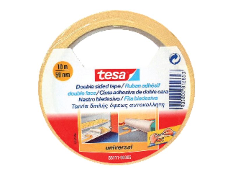 TESA - Cinta adhesiva Doble cara 50mmx25m Universal Cinta montaje (Ref.56172-00005-11)