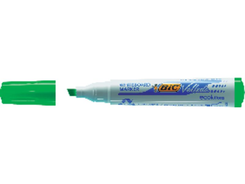 BIC - Marcador pizarra blanca Punta biselada Tinta base alcohol Verde (Ref.904949)