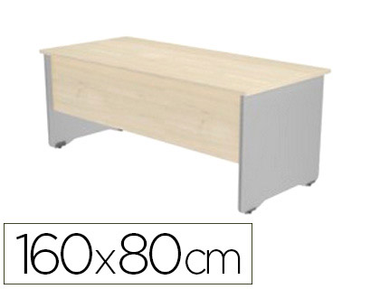 ROCADA - MESA OFICINA SERIE WORK 160X80 CM ACABADO AB04 ALUMINIO/BLANCO (Ref.2002AB04)