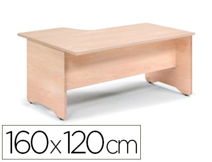 ROCADA - MESA SERIE WORK 160X120 CM DERECHA ACABADO AA01 HAYA/HAYA (Ref.2051AA01)