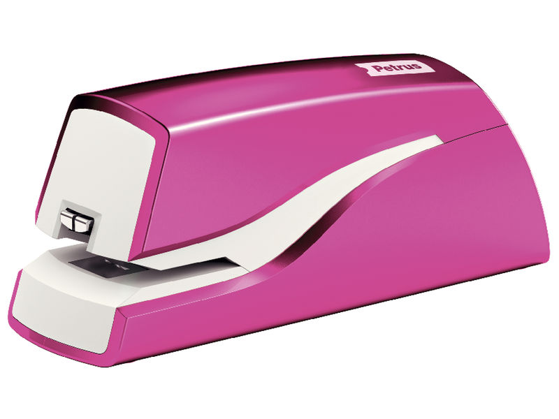 PETRUS - Grapadora electrica WOW Grapa 10 hojas Grapas 100 x nº10 Color Fucsia (Ref.624821)