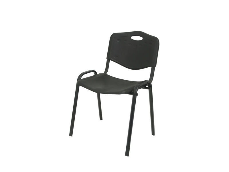 5* - Sillón de confidente Riga Polipropileno Negro (Ref.26INE)