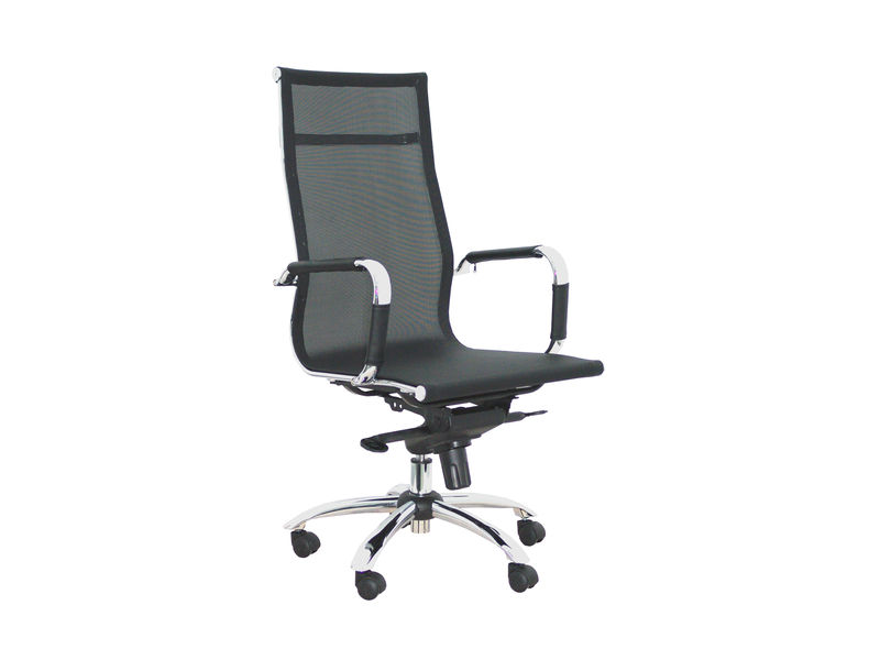 5* - Sillón FLORENCIA RESPALDOALTO MALLA NEGRO. (Ref.203DBNE)