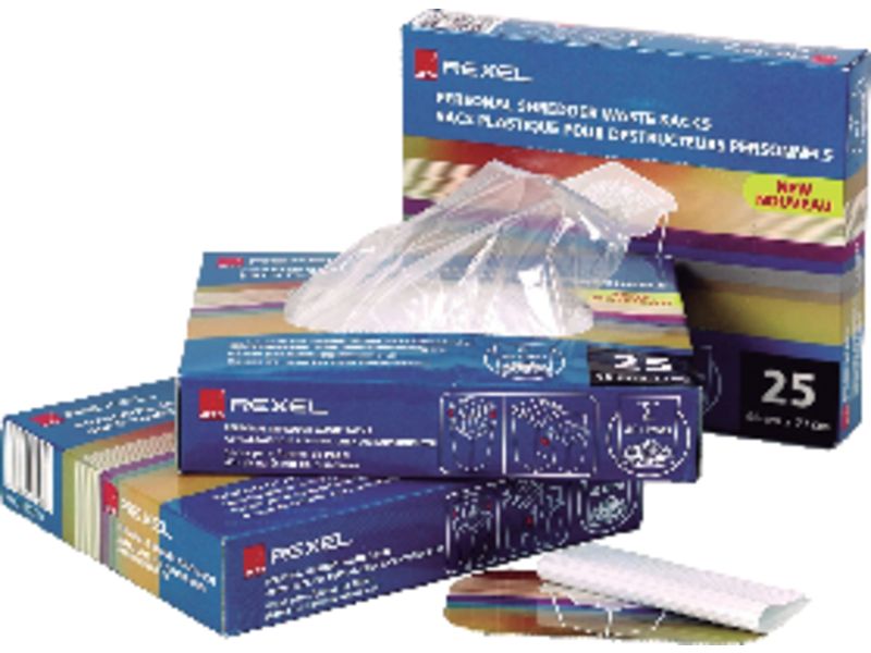 REXEL - Bolsas residuos para destructora V120/V125 Pack 100 ud 50L (Ref.40060)
