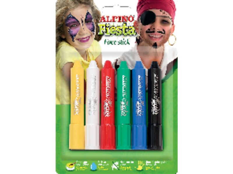 ALPINO - Pinturas Maquillaje 6 ud 5 gr Barra (Ref.DL000014)