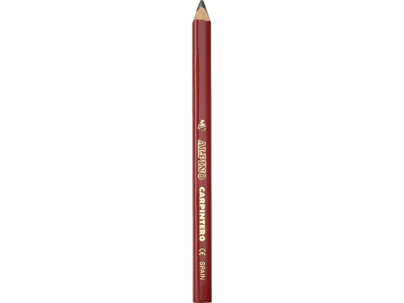 ALPINO - Lapiz Carpintero Barnizado en rojo Ovalado (Ref.LE000013)