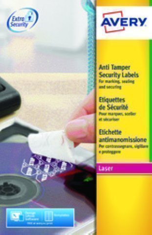 AVERY - Etiquetas anti-fraude Caja 20 hojas 480ud 40 mm (Ref.L6112-20)