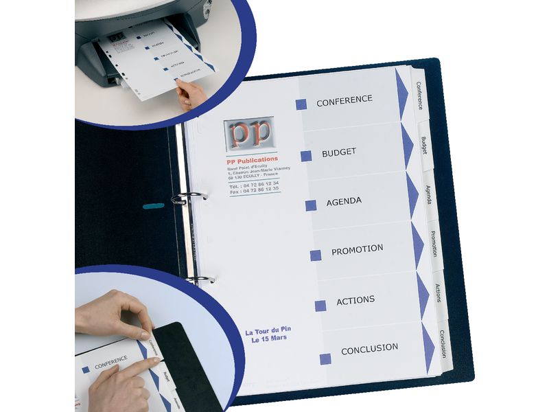 AVERY - Separadores Index maker 12 posiciones A4 Multitaladro Imprimibles 0 (Ref.1640061)