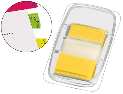 Q-CONNECT - BANDERITAS SEPARADORAS AMARILLAS DISPENSADOR DE 50 (Ref.KF03634)