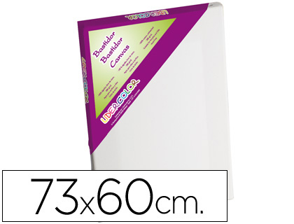 LIDERCOLOR - BASTIDOR 20F LIENZO GRAPADO LATERAL ALGODON 100% MARCO PAWLONIA 1,8X3,8 CM BORDES MADERA 73X60 CM (Ref.A30208-20F)