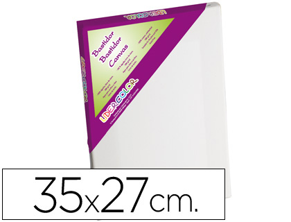LIDERCOLOR - BASTIDOR 5F LIENZO GRAPADO LATERAL ALGODON 100% MARCO PAWLONIA 1,8X3,8 CM BORDES MADERA 35X27 CM (Ref.A30208-5F)