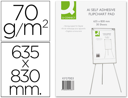 Q-CONNECT - BLOC CONGRESO PAPEL AUTOADHESIVO 70 GRS 635X830 (Ref.KF37003)