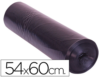 BOLSA BASURA DOMESTICA NEGRA 54X60 GALGA 100 -ROLLO DE 25 UNIDADES (Ref.044104)