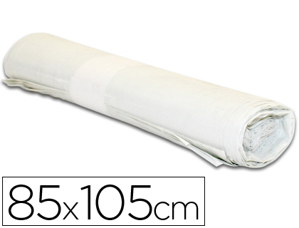 BOLSA BASURA INDUSTRIAL BLANCA 85X105CM GALGA 110 ROLLO DE 10 UNIDADES (Ref.10020309)