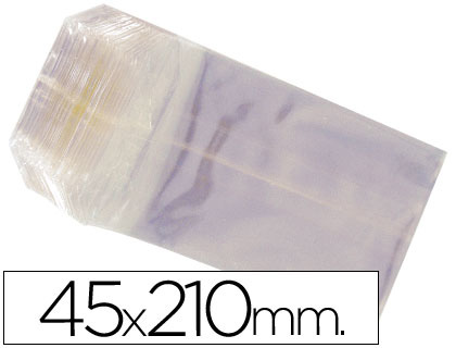 BOLSAS CELOFAN 45X210 MM -PAQUETE 100 